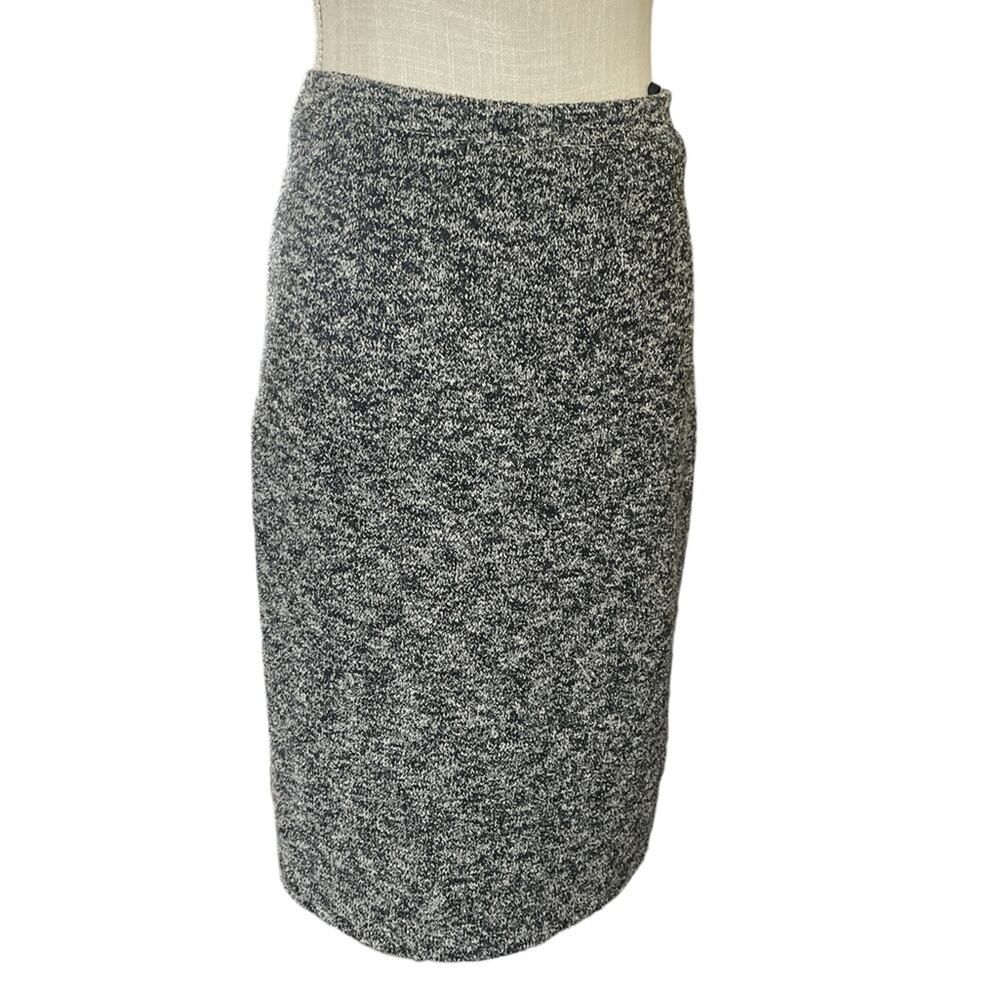 Pendleton Knit Silk Blend Black & White Stretch Pencil Skirt Size Small